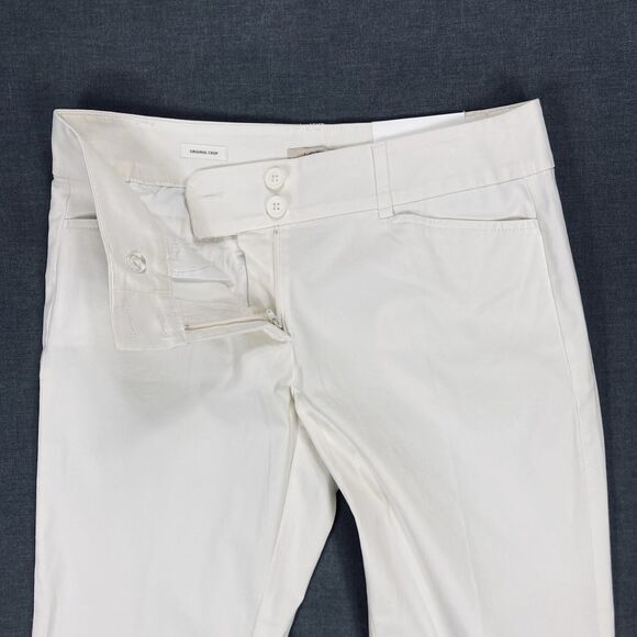 Ann Taylor LOFT Crop Pants Womens 6 White Straight Leg Stretchy Breathable NEW - Picture 4 of 16